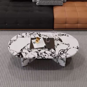 Set masa cafea Grail, masuta premium din Terrazzo, Homedit