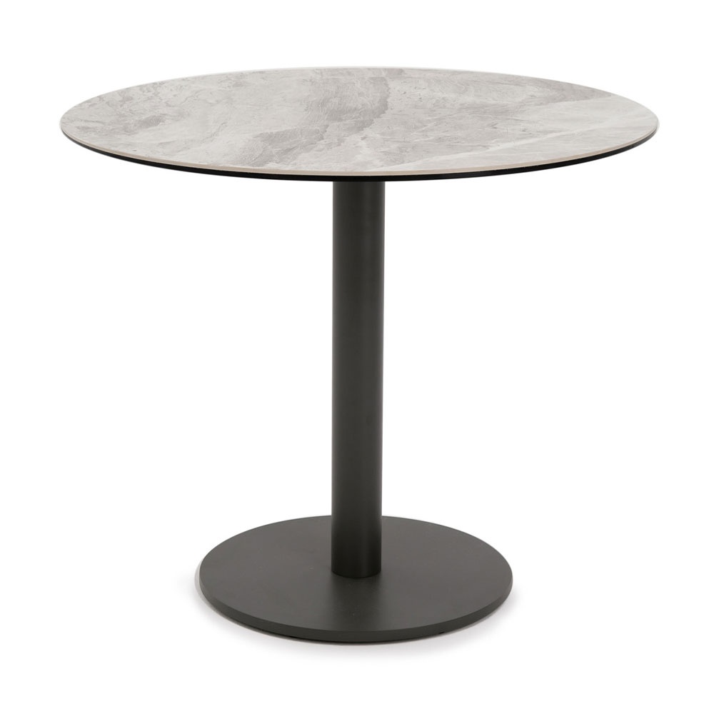 Masa 80 x 75 cm picior metal blat piatra naturală, masa Horeca, masa evenimente, Homedit