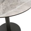 Masa 80 x 75 cm picior metal blat piatra naturală, masa Horeca, masa evenimente, Homedit