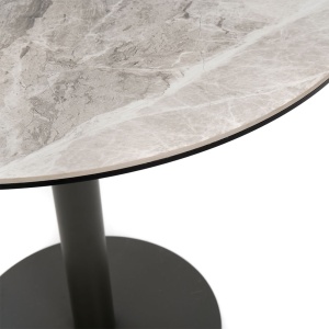 Masa 80 x 75 cm picior metal blat piatra naturală, masa Horeca, masa evenimente, Homedit