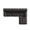 Canapea premium modulara din catifea Bellis, 288 x 96 cm, taburet 96 x 96 cm, gri, Homedit