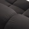 Canapea premium modulara din catifea Bellis, 288 x 96 cm, taburet 96 x 96 cm, gri, Homedit