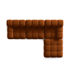 Canapea modulară Bellis din catifea antipată – design sculptural și confort premium