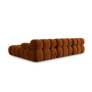 Canapea modulară Bellis din catifea antipată – design sculptural și confort premium