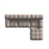 Canapea premium modulara din catifea Bellis, 288 x 96 cm, taburet 96 x 96 cm, bej, Homedit