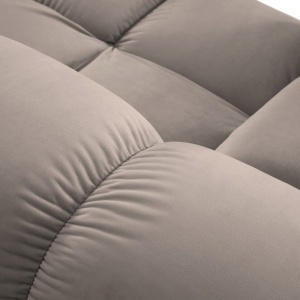 Canapea premium modulara din catifea Bellis, 288 x 96 cm, taburet 96 x 96 cm, bej, Homedit