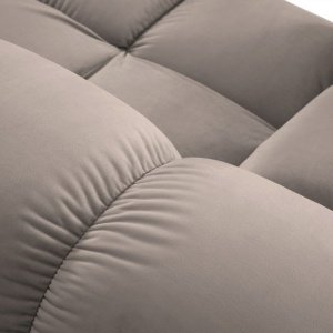 Canapea premium modulara din catifea Bellis, 288 x 96 cm, taburet 96 x 96 cm, bej, Homedit