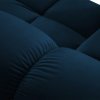 Colțar modular Bellis din catifea antipată albastru| Homedit
