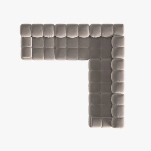 Colțar modular Bellis din catifea antipată – design premium și confort personalizabil