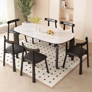 Scaun premium Golian din lemn masiv, piele negru, Homedit