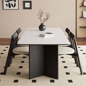 Scaun premium Golian din lemn masiv, piele gri, Homedit