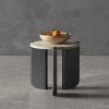 Masuta de cafea Luce, 50 x 50 cm, stejar rosu si Terrazzo, Homedit