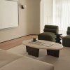 Masuta cafea 120 x 68, stejar rosu si travertin Kaice, Homedit