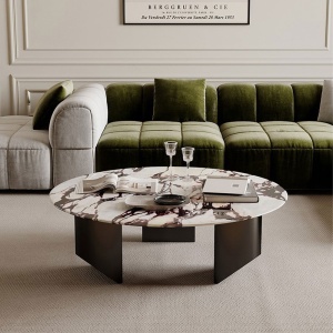 Masa cafea 80 x 35 cm, Terrazzo si otel Arti, Homedit