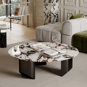 Masa cafea 80 x 35 cm, Terrazzo si otel Arti, Homedit