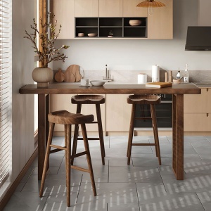 Masa tip bar Bellows din lemn masiv – 180 x 40 x 105 cm | Homedit