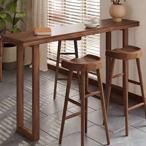 Masa tip bar Bellows din lemn masiv – 180 x 40 x 105 cm | Homedit