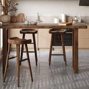 Masa tip bar Bellows din lemn masiv – 180 x 40 x 105 cm | Homedit