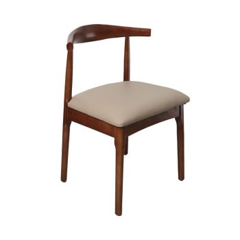 Scaun premium Wegner, lemn masiv de cauciuc si piele, 50 x 51 x 78 cm, Homedit