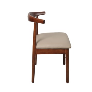 Scaun premium Wegner, lemn masiv de cauciuc si piele, 50 x 51 x 78 cm, Homedit