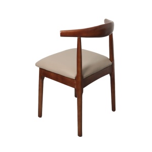 Scaun premium Wegner, lemn masiv de cauciuc si piele, 50 x 51 x 78 cm, Homedit