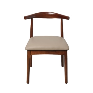 Scaun premium Wegner, lemn masiv de cauciuc si piele, 50 x 51 x 78 cm, Homedit