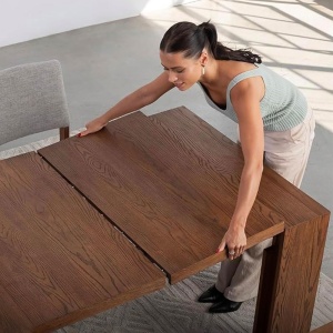 Masa extensibila 45 cm la 300 cm Even, din lemn masiv, Homedit