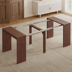 Masa extensibila 45 cm la 300 cm Even, din lemn masiv, Homedit