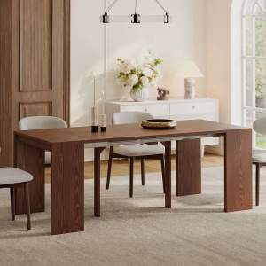 Masa extensibila 45 cm la 300 cm Even, din lemn masiv, Homedit