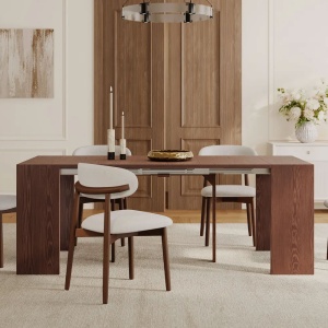 Masa extensibila 45 cm la 300 cm Even, din lemn masiv, Homedit