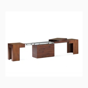 Masa extensibila 45 cm la 300 cm Even, din lemn masiv, Homedit