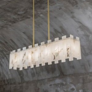 CANDELABRU DIN MARMURA NATURALA SI 3 TIPURI DE LUMINI, 95 x 30 x 63 cm, Zima Homedit