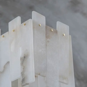 CANDELABRU DIN MARMURA NATURALA SI 3 TIPURI DE LUMINI, 95 x 30 x 63 cm, Zima Homedit