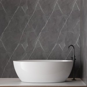 Cada baie Wavy, acril, 170 x 80 x 58 cm, alb, Homedit