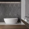 Cada baie Wavy, acril, 170 x 80 x 58 cm, alb, Homedit