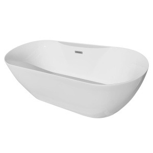 Cada baie Aky, acril, 170 x 75 x 58 cm, alb, Homedit