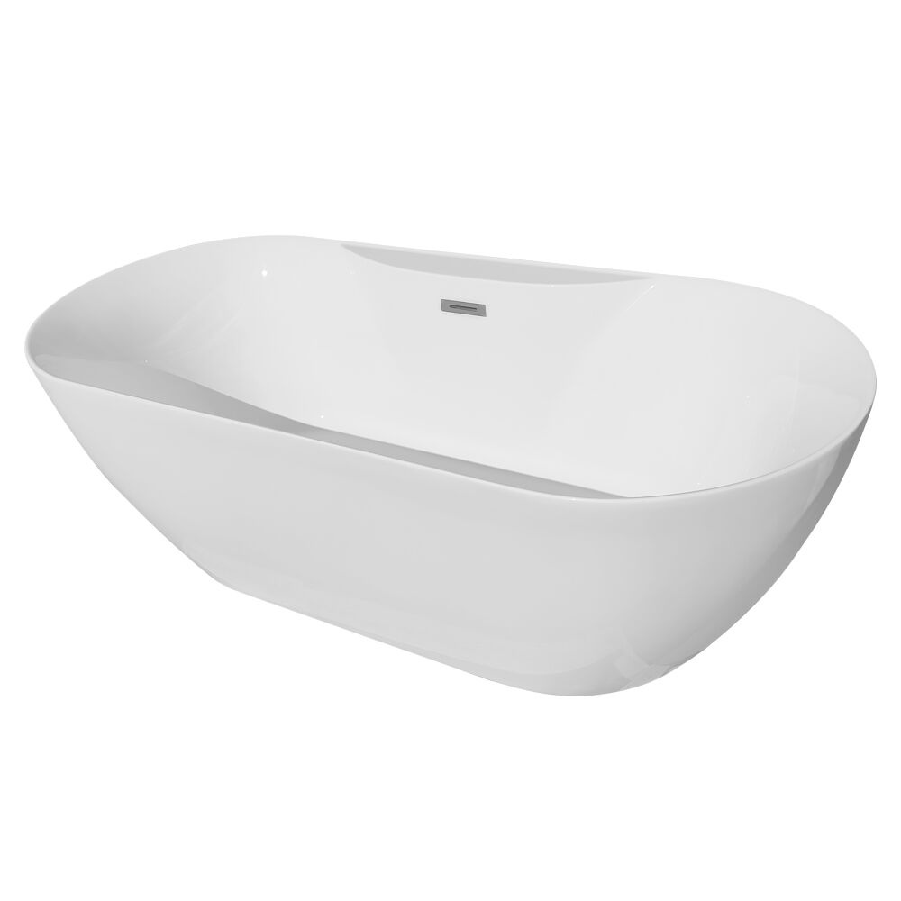 Cada baie Aky, acril, 170 x 75 x 58 cm, alb, Homedit