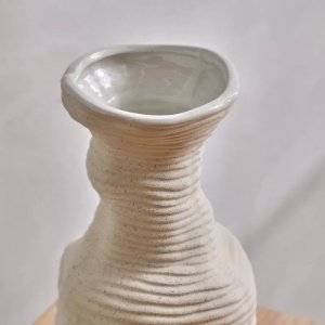 vaza ceramica zova, 29 x 15,5 cm, bej, homedit