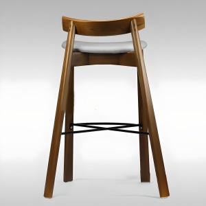 Scaun de bar Trevo din lemn de frasin – design rafinat și confort textil, Homedit