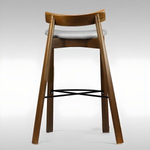 Scaun de bar Trevo din lemn de frasin – design rafinat și confort textil, Homedit