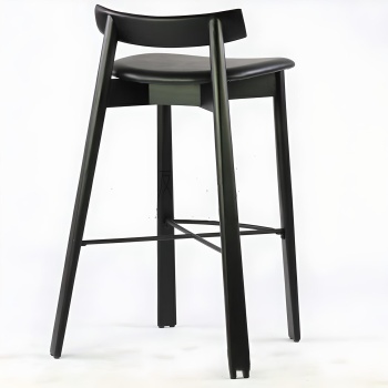 Scaun de bar Trevo din lemn de frasin – design rafinat și confort textil, Homedit