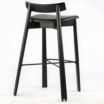 Scaun de bar Trevo din lemn de frasin – design rafinat și confort textil, Homedit