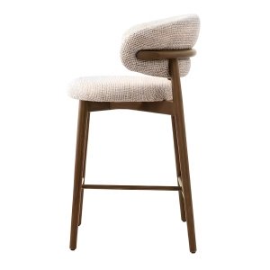 Scaun de bar Tall Summit Elegance – lemn de frasin și tapițerie textilă | Homedit