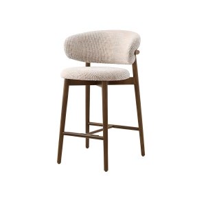 Scaun de bar Tall Summit Elegance – lemn de frasin și tapițerie textilă | Homedit