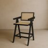 Scaun de bar Tall Stard din lemn de frasin și ratan natural – disponibil pe Homedit