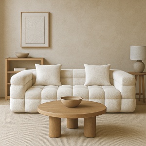 Canapea din catifea sau bouclee Rivo, Homedit