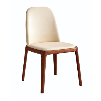 Scaun Flexi Form Walnut – Lemn de Frasin și Piele Microfibră Premium | Homedit