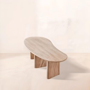Masa cafea premium Carlo, piatra naturala, 128 x 58 x 40 cm, Homedit