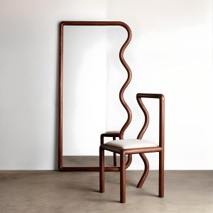Scaun Premium Echo Wood Chair, 44 x 48 x 87 cm, Homedit