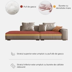 Canapea din catifea sau piele Serenity, Homedit